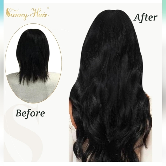 Clip in Hair Extensions Human Hair - Picture 4 of 6